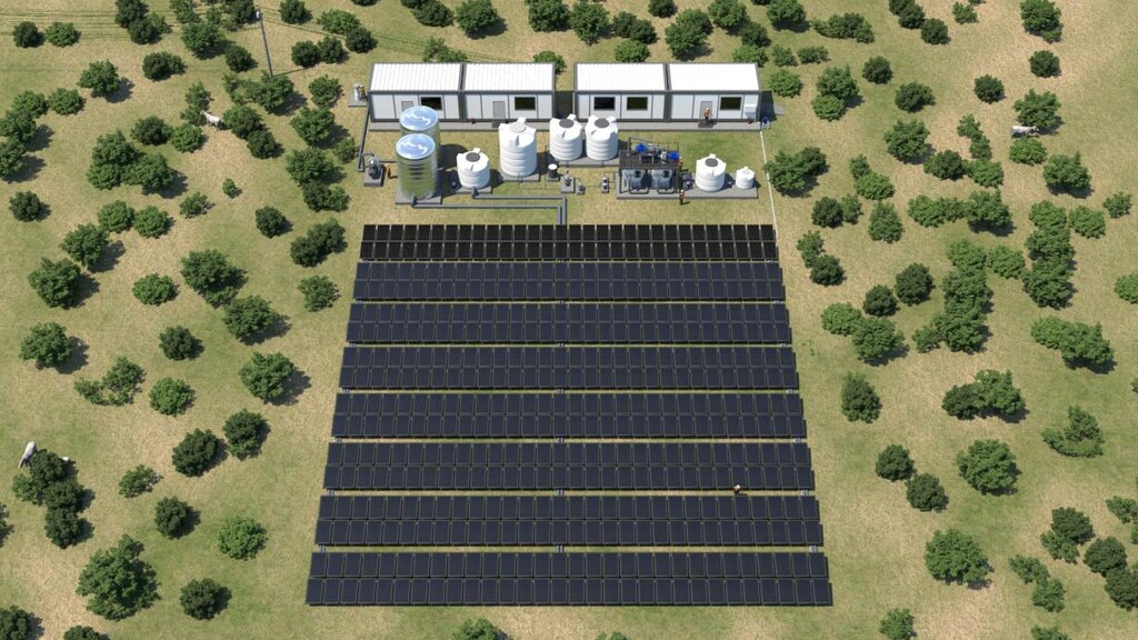 A view of a planned solar-powered desalination plant in east India that could be a sustainable option for other coastal areas. HANDOUT/Desolenator