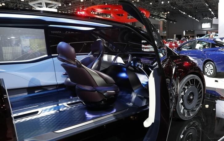 A Toyota Fine-Comfort Ride self-driving concept car is seen on display at the New York Auto Show in the Manhattan borough of New York City, New York, U.S., March 29, 2018. REUTERS/Shannon Stapleton
