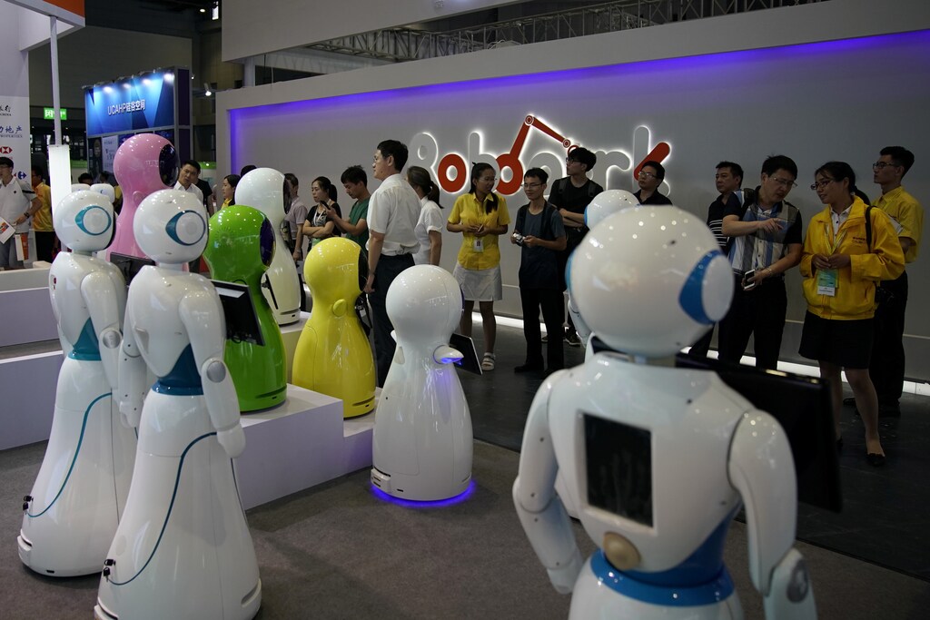 Robots are displayed at 2017 China International Robot Show in Shanghai, China July 5, 2017.