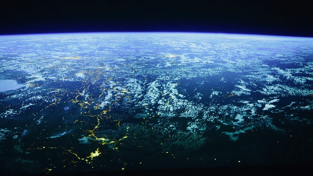 View of Earth from space.