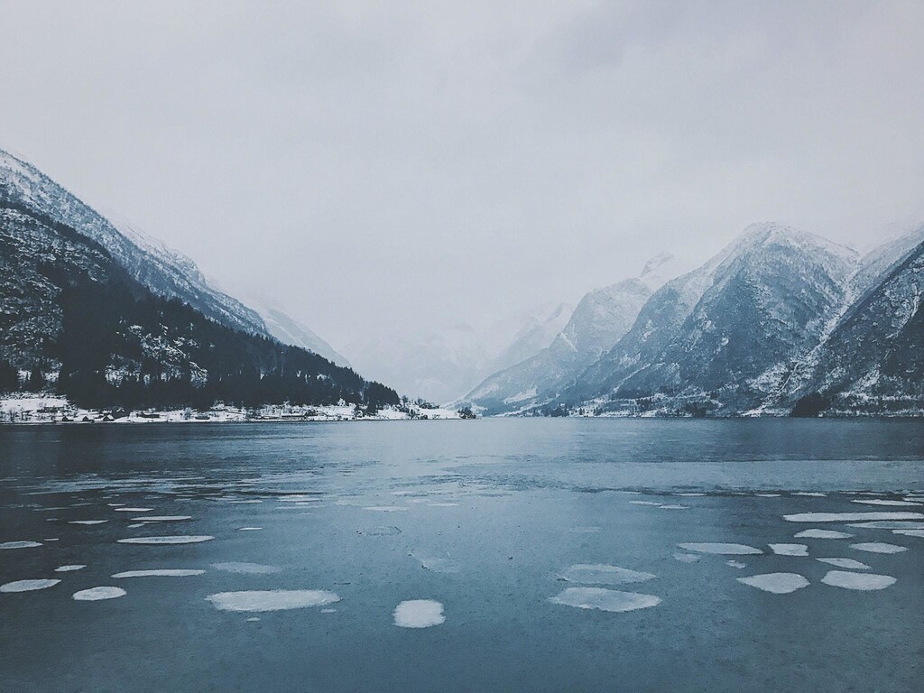 melting ice in Norway