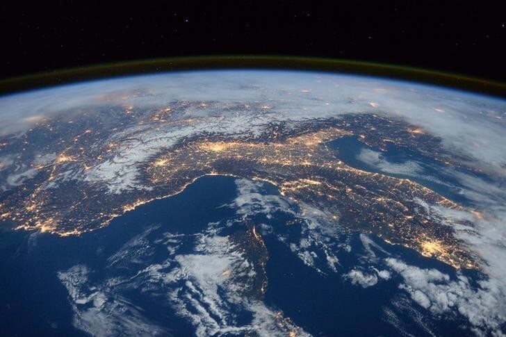 A photo taken by Expedition 46 flight engineer Tim Peake of the European Space Agency (ESA) aboard the International Space Station shows Italy, the Alps, and the Mediterranean on January, 25, 2016. REUTERS/NASA/Tim Peake/Handout ATTENTION EDITORS - FOR EDITORIAL USE ONLY. NOT FOR SALE FOR MARKETING OR ADVERTISING CAMPAIGNS. THIS PICTURE WAS PROVIDED BY A THIRD PARTY. REUTERS IS UNABLE TO INDEPENDENTLY VERIFY THE AUTHENTICITY, CONTENT, LOCATION OR DATE OF THIS IMAGE. THIS PICTURE IS DISTRIBUTED EXACTLY AS RECEIVED BY REUTERS, AS A SERVICE TO CLIENTS