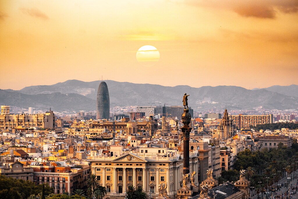 Foto aérea de Barcelona.