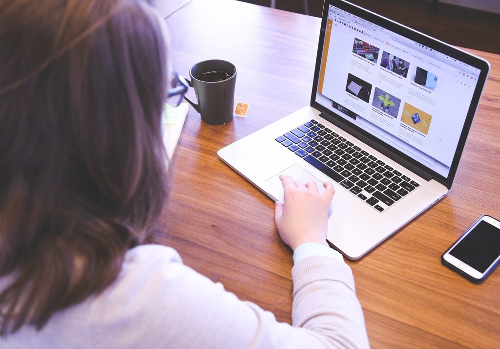 image of woman working