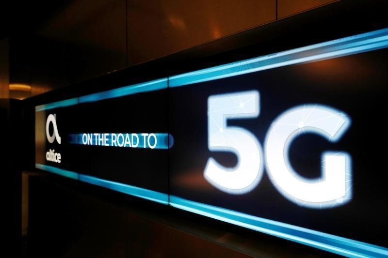 An advertising board is seen during the first demonstration of the technology 5G in Lisbon, Portugal June 4, 2018. Picture taken June 4, 2018.