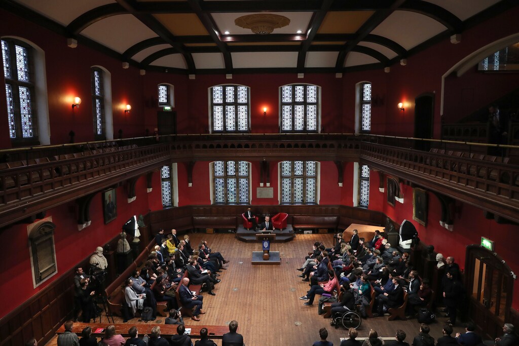 NATO Secretary General Jens Stoltenberg makes a speech at The Oxford Union in the University of Oxford, southern England November 24, 2016. REUTERS/Eddie Keogh - LR1ECBO18ZFH8