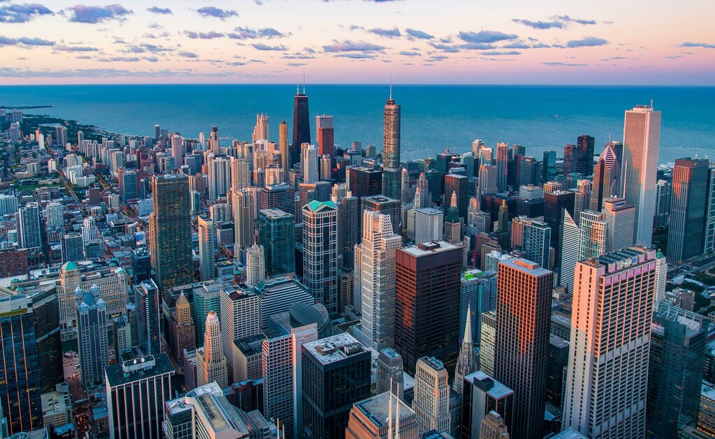 View of Chicago, United States.