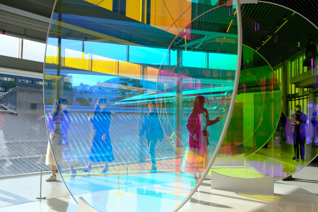 Digital transformation image of people working in a digital space