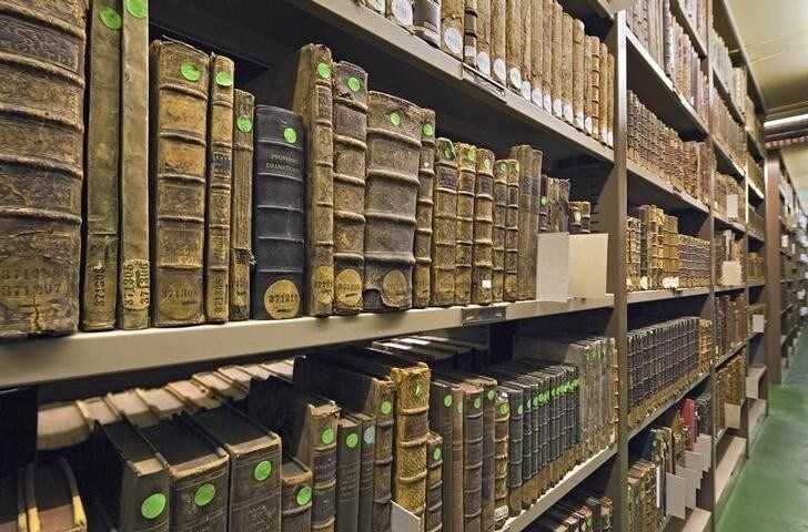 The old books collection area with several rare books is seen at the Municipal Library of Lyon in this January 15, 2010 file picture. Amid the flat, wide fields of central France, a team of re-trained secretaries and IT experts is packaging Europe's literary heritage for the digital era. To match feature FRANCE-BOOKS/ REUTERS/Robert Pratta/Files (FRANCE - Tags: SCI TECH SOCIETY)
