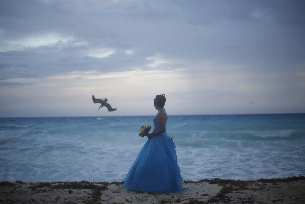 A girl looks at a bird fishing in the sea in Cancun, October 14, 2015. Cancun's transformation in the 1970s from a small Caribbean fishing village into a strip of nightclubs and high-rise hotels has reduced biodiversity and polluted water resources as infrastructure struggles to keep up. REUTERS/Edgard Garrido TPX IMAGES OF THE DAYPICTURE 28 OF 34 FOR WIDER IMAGE STORY 'EARTHPRINTS: CANCUN'SEARCH 'EARTHPRINTS CANCUN' FOR ALL IMAGES TPX IMAGES OF THE DAY - GF20000056027
