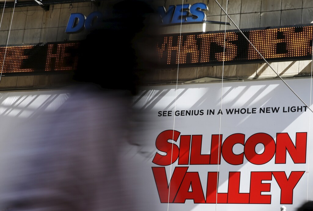 A billboard advertisement for the HBO series Silicon Valley is seen at Times Square in New York March 24, 2015. REUTERS/Shannon Stapleton - RTR4UPXP