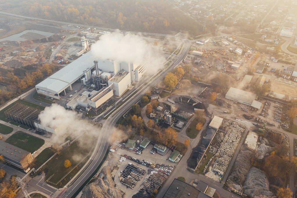 Emissions, such as the one coming from this factory, could be reduced and managed through carbon credits.