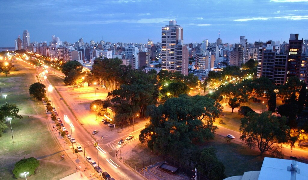 An aerial view shows the Argentine city of Rosario, some 320 km (200 miles) north of [Buenos Aires] February 3, 2006.