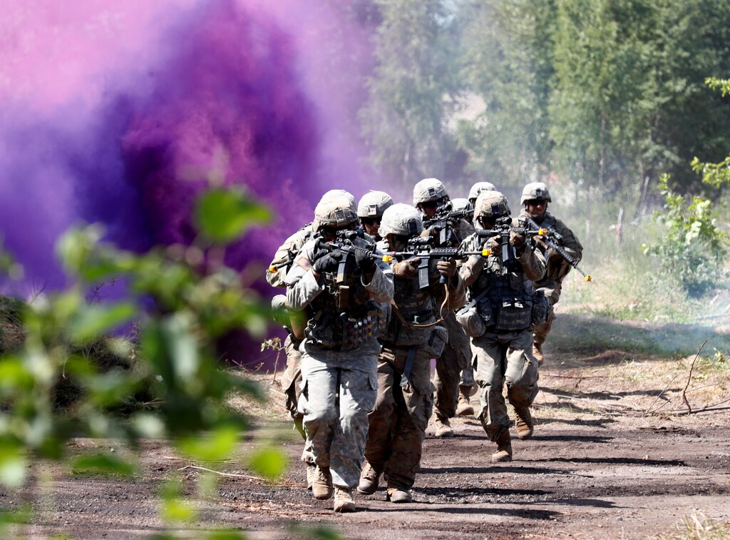 US soldiers take part in a NATO Saber Strike exercise in Latvia