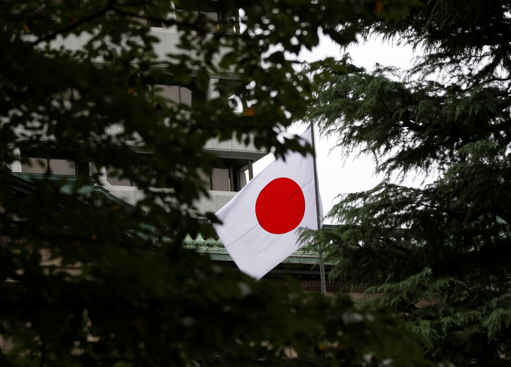 A Japanese flag flutters atop the Bank of Japan building in Tokyo, Japan, September 21, 2016. REUTERS/Toru Hanai - RTSOPF5
