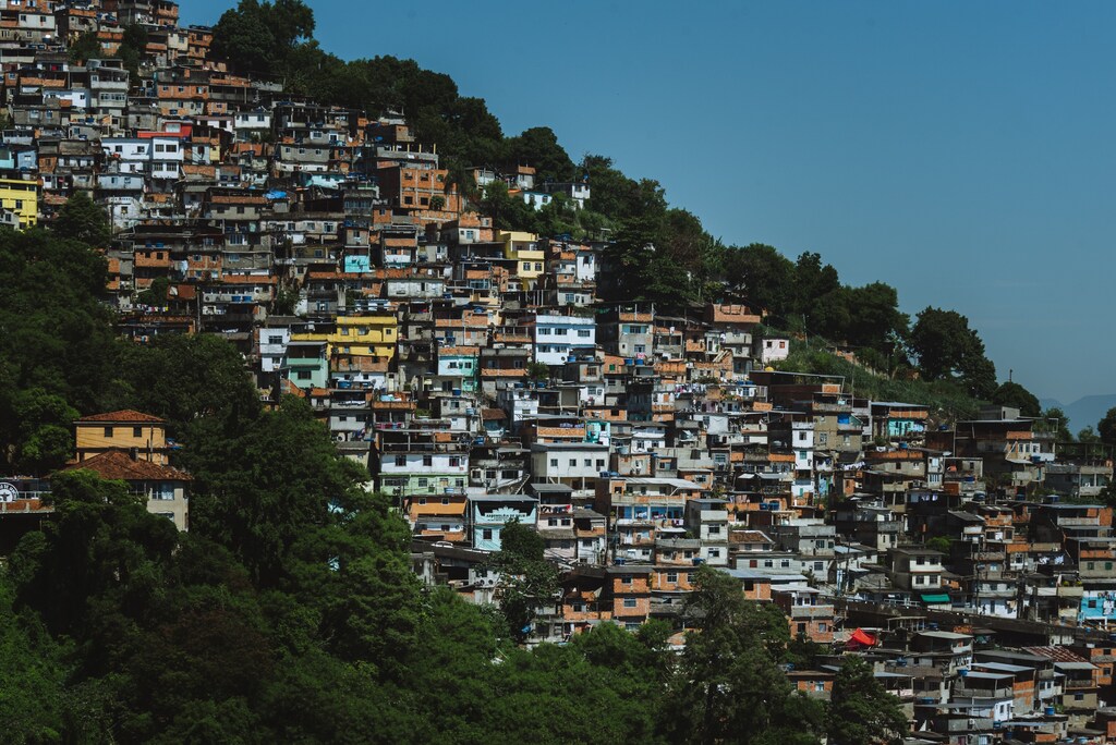 Hillside favela in Rio.