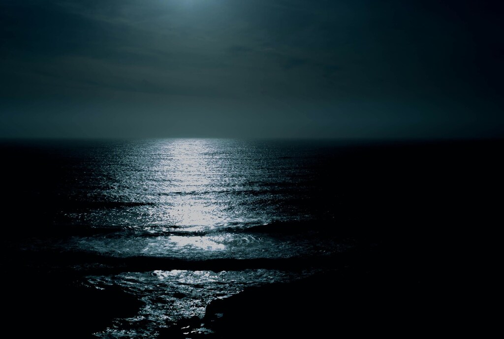 pictured here is the ocean at night. Scientists have been exploring a rare phenomenon whereby the ocean turns a luminous colour, called milky seas
