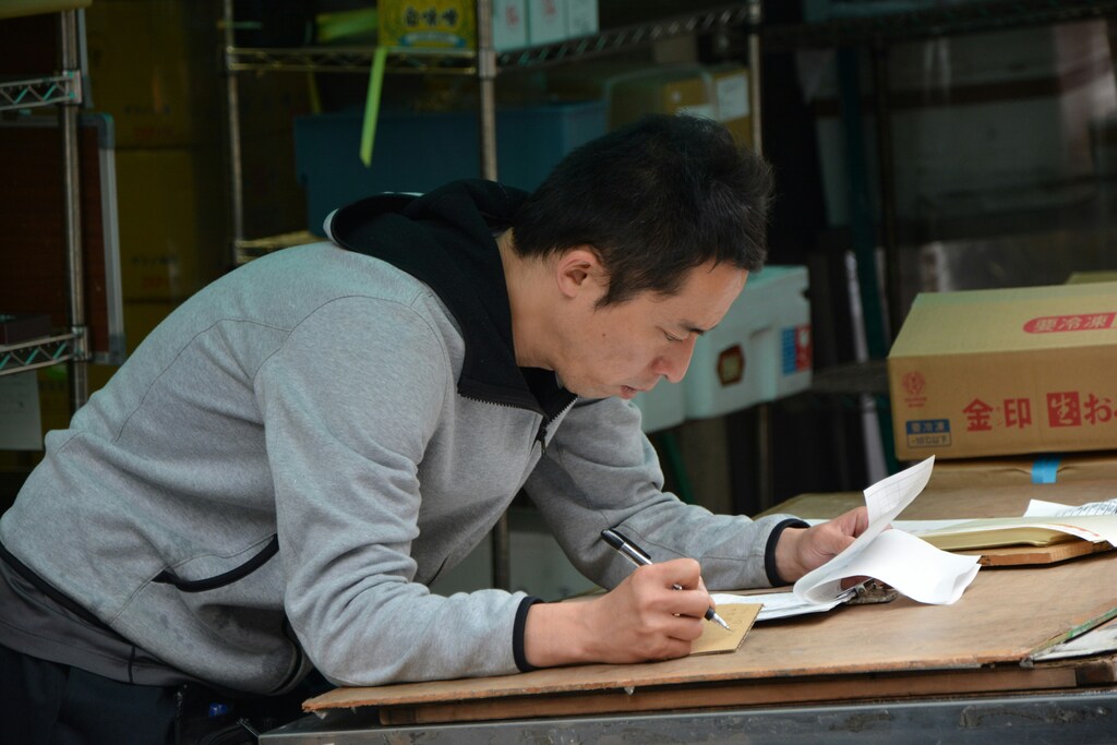 A worker in Japan