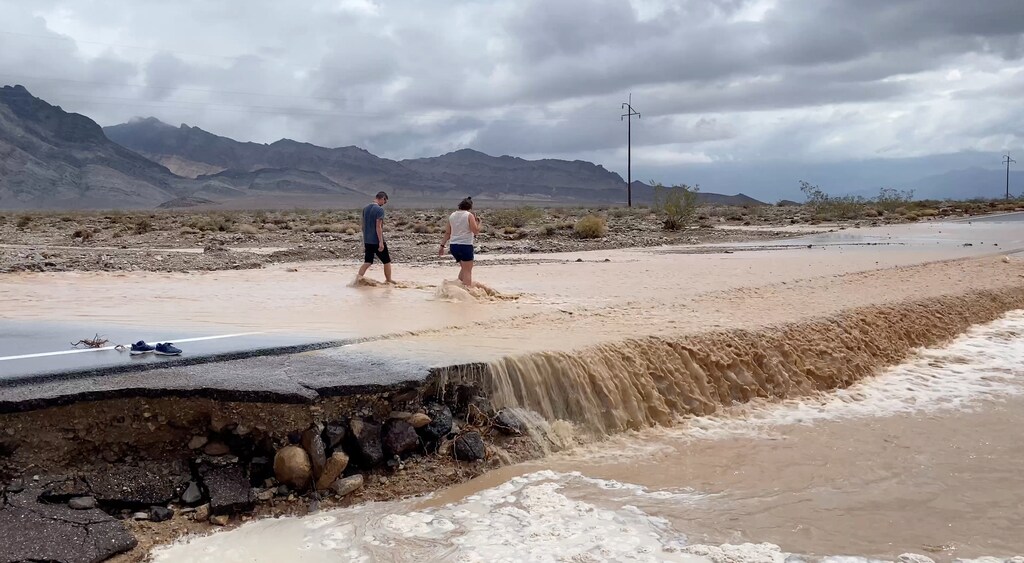 End of the road for climate change denialism? Death Valley, seen here earlier this month, is normally the driest place in North America.