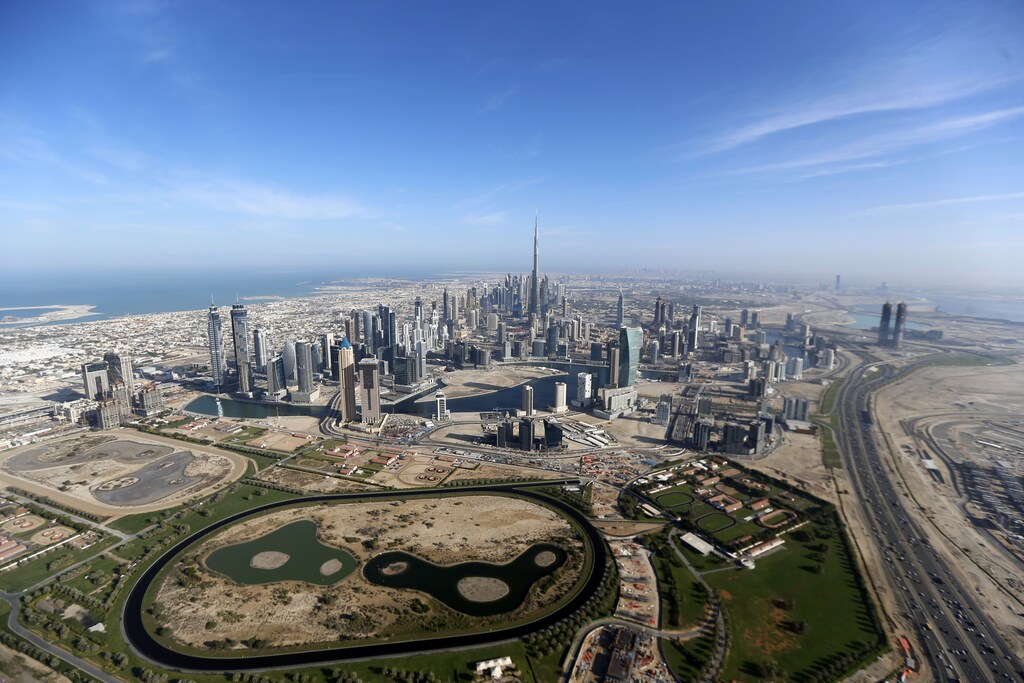 Burj Khalifa, the world's tallest tower, is seen in a general view of Dubai, UAE December 9, 2015. Picture taken December 9, 2015. REUTERS/Karim Sahib/Pool - RTX1Y3QY