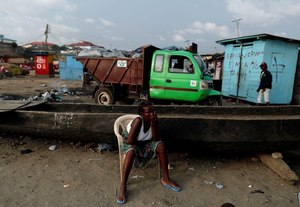 A woman looks on in Jamestown, Accra, Ghana November 28, 2018. REUTERS/Zohra Bensemra - RC1D09E7A380