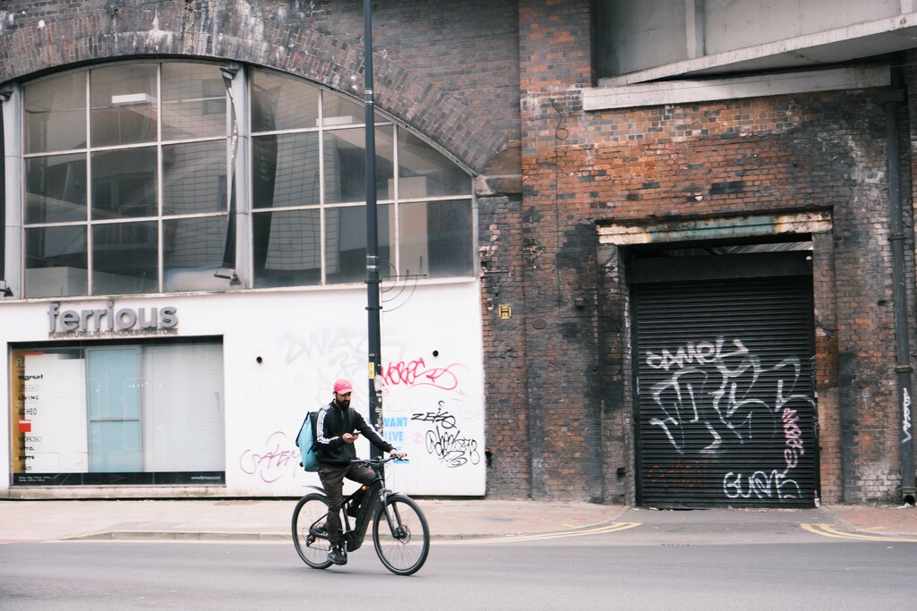people are working to make the gig economy fairer, for people like this delivery rider here