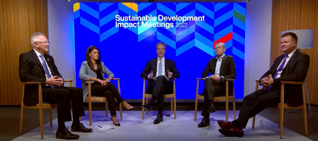The Geo-Economics of Climate Change session at the Sustainable Development Impact Meetings 2022