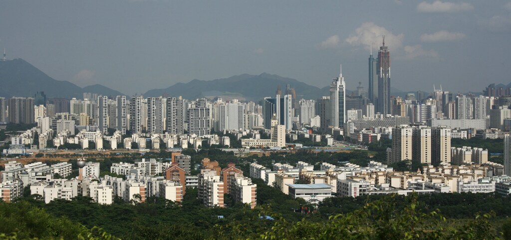 A general view of the southern Chinese city of Shenzhen in Guangdong province September 5, 2010, one day before a ceremony to mark the 30th anniversary of the establishment of this special economic zone. China has to pursue political reform to safeguard its economic health, Premier Wen Jiabao said during a recent visit to the booming town of Shenzhen, the official Xinhua news agency reported. REUTERS/Bobby Yip (CHINA - Tags: POLITICS BUSINESS CITYSCAPE SOCIETY ANNIVERSARY) - GM1E6951FOE01