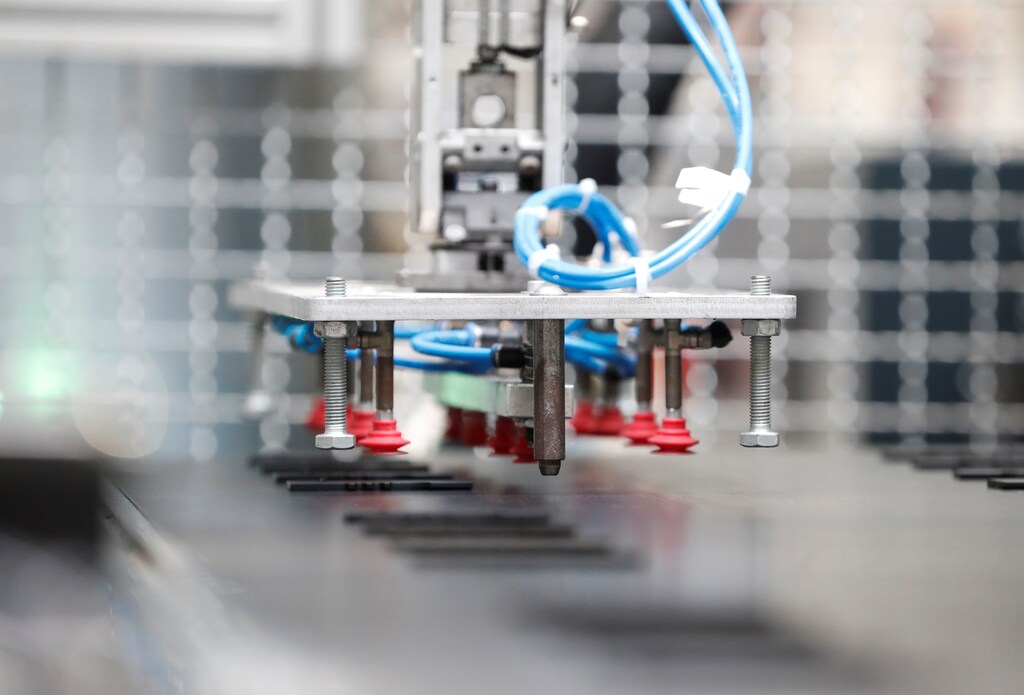 A machine makes plastic parts at the Simon Manufacturer of Plastic Products in Koszarhegy, Hungary February 20, 2020. Picture taken February 20, 2020. REUTERS/Bernadett Szabo