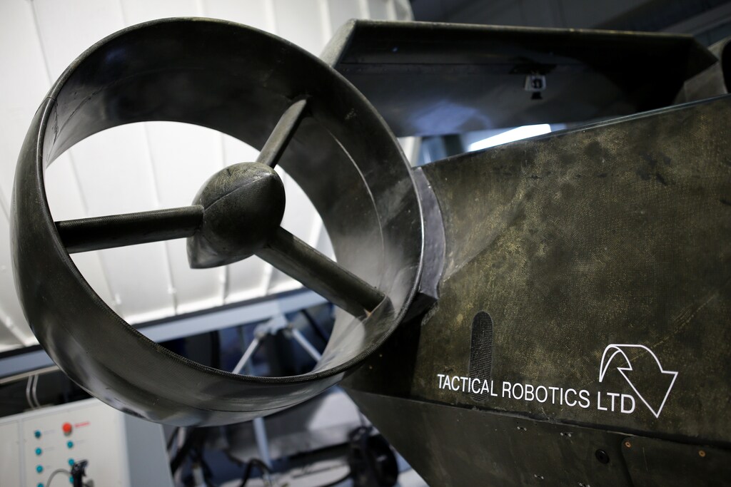 Part of a prototype of the Cormorant, a drone, is pictured at Urban Aeronautics' workshop in Yavne, Israel December 22, 2016. Picture taken December 22, 2016. REUTERS/Amir Cohen - RTX2XEAC