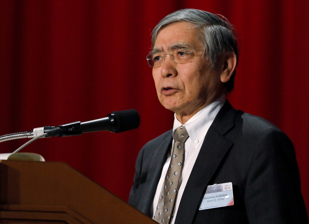 Bank of Japan (BOJ) Governor Haruhiko Kuroda attends the Paris Europlace International Financial Forum in Tokyo, Japan, November 19, 2018. REUTERS/Toru Hanai