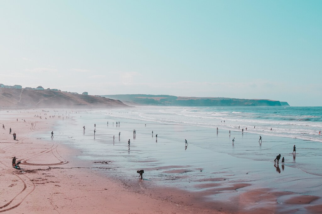A UK beach in summer