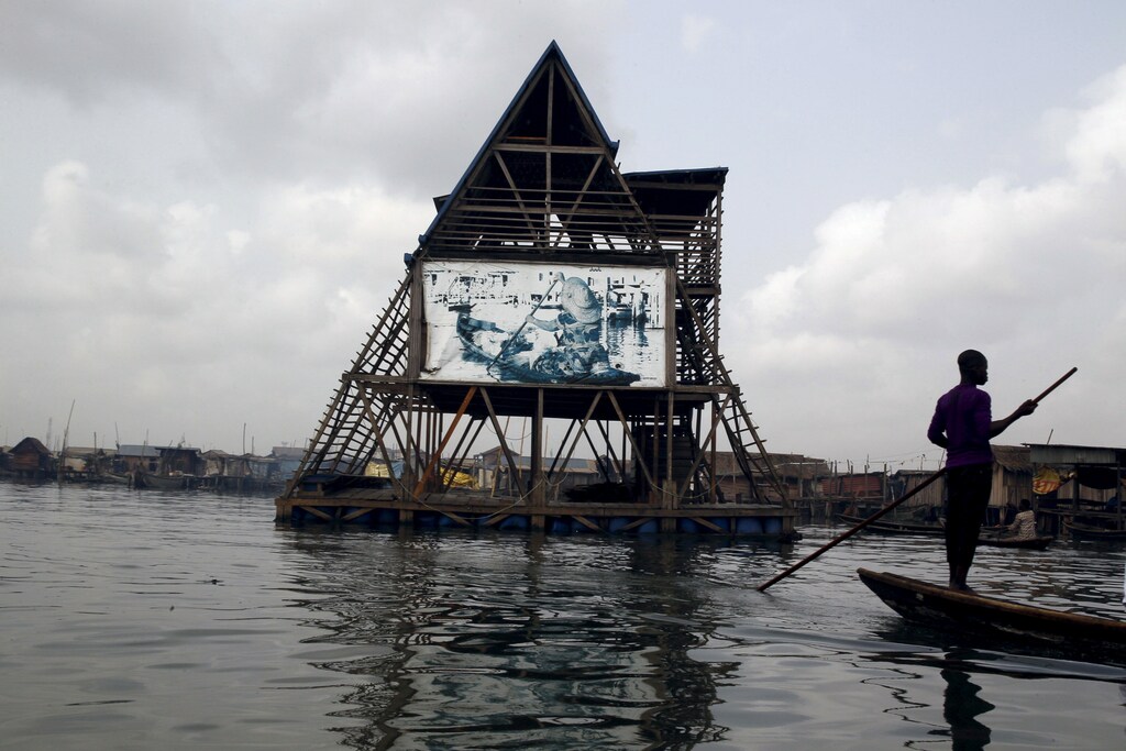 The Makoko floating school is seen anchored in the Lagos Lagoon, Nigeria February 29, 2016.