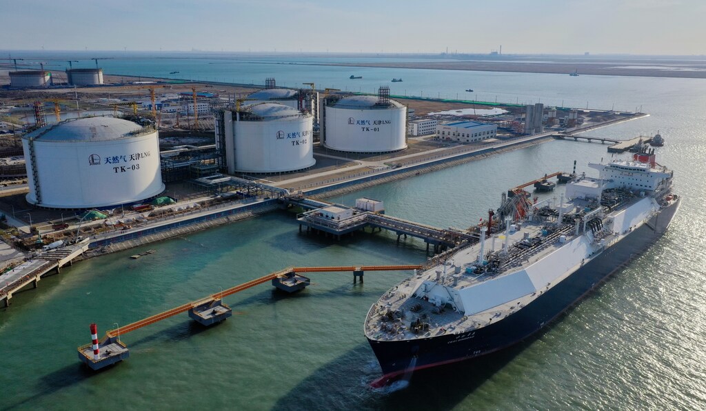Tianjin port, one of the industrial parks striving towards a net-zero China