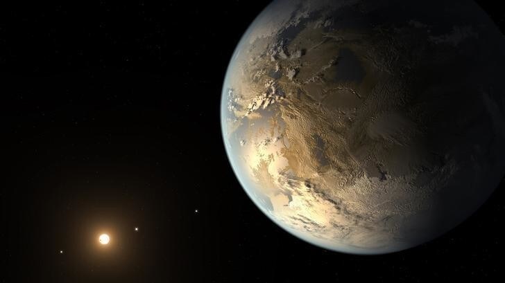 Kepler-186f, the first validated Earth-size planet to orbit a distant star in the habitable zone?a range of distance from a star where liquid water might pool on the planet's surface, is seen in a NASA artist's concept released April 17, 2014. The discovery, announced on Thursday, is the closest scientists have come so far to finding a true Earth twin. The star, known as Kepler-186 and located about 500 light years away in the constellation Cygnus, is smaller and redder than the sun. REUTERS/NASA/JPL-Caltech/Handout (UNITED STATES - Tags: SCIENCE TECHNOLOGY) THIS IMAGE HAS BEEN SUPPLIED BY A THIRD PARTY. IT IS DISTRIBUTED, EXACTLY AS RECEIVED BY REUTERS, AS A SERVICE TO CLIENTS. FOR EDITORIAL USE ONLY. NOT FOR SALE FOR MARKETING OR ADVERTISING CAMPAIGNS