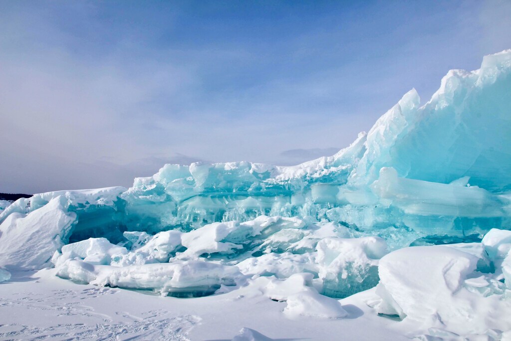 Glacier ice melting climate change