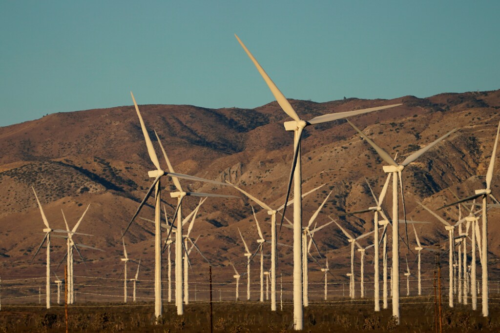 A wind farm is shown in Movave, California, U.S., November 8, 2019. REUTERS/Mike Blake - RC2E7D9WDU8J