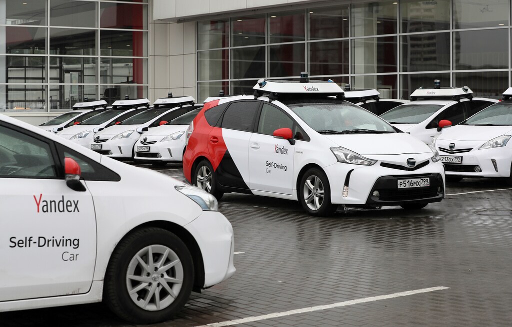 A view shows self-driving cars owned and tested by Yandex company during a presentation in Moscow, Russia August 16, 2019. Picture taken August 16, 2019.
