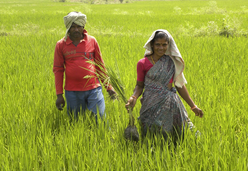Landesa partnered with the Indian government to help 700 listed tribes, including this couple, gain legal titles to the land they have lived on for generations