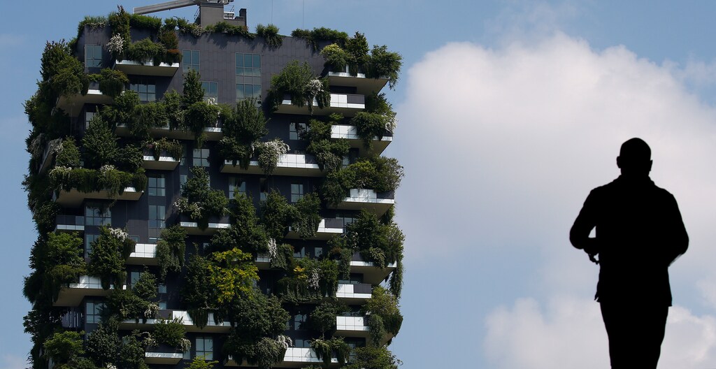 The "Bosco Verticale" (Vertical Forest) residential tower in the Porta Nuova district is seen in Milan, Italy, May 18, 2018