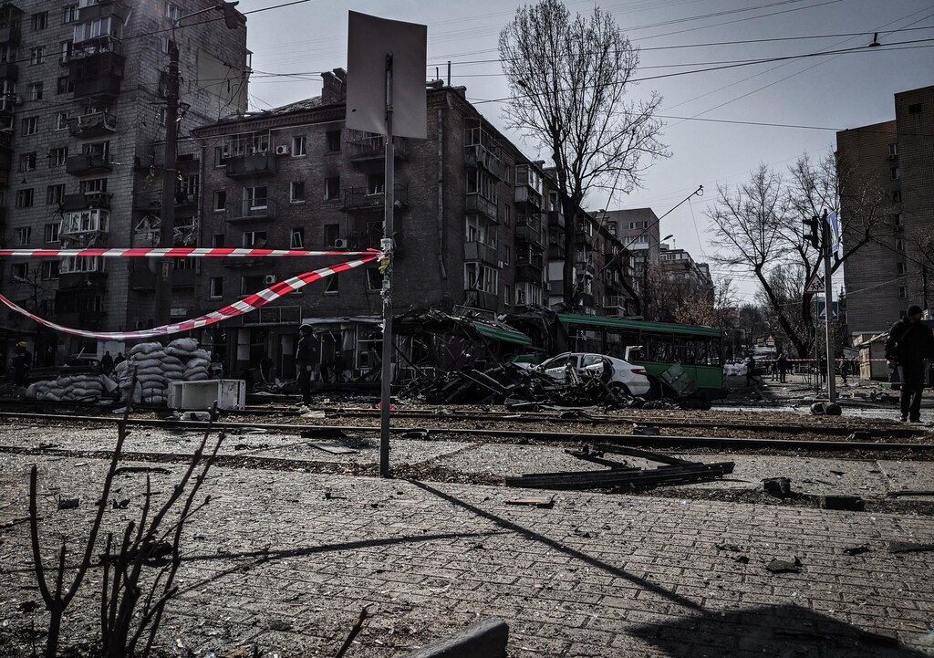 Destruction of a Ukrainian city