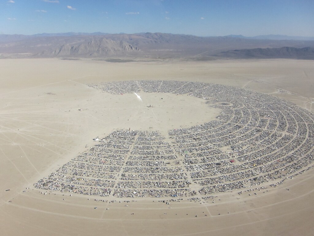 Burning Man - an aerial view