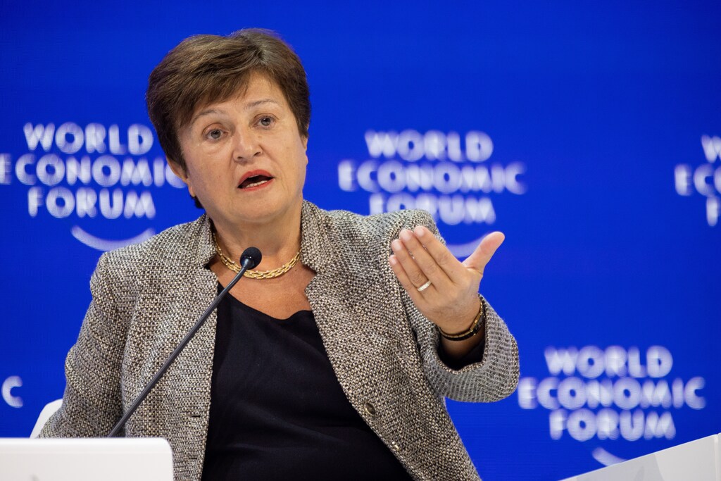 Kristalina Georgieva, Managing Director, International Monetary Fund (IMF), speaks at the World Economic Forum Annual Meeting 2024 in Davos.