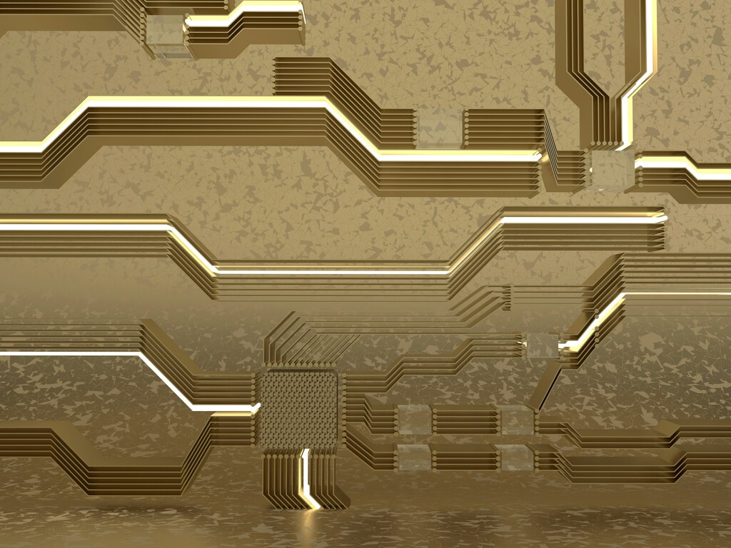 Representación de un chip de computadora.