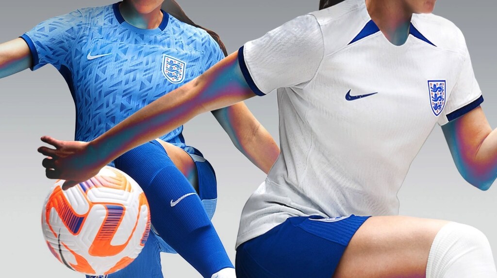 The new England women's football kit includes blue shorts designed to protect them during their period.