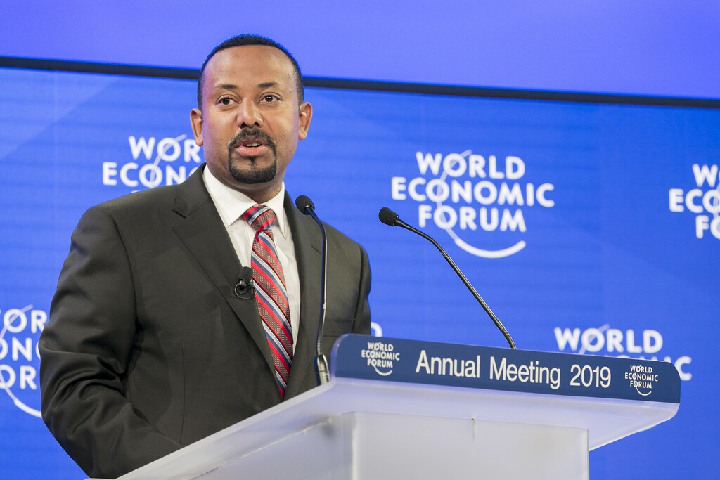 Abiy Ahmed, Prime Minister of Ethiopia during the Session "A Conversation with Abiy Ahmed, Prime Minister of Ethiopia" at the Annual Meeting 2019 of the World Economic Forum in Davos, January 23, 2019Copyright by World Economic Forum / Benedikt von Loebell