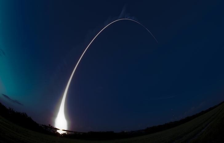 A U.S. Air Force Wideband Global SATCOM (WGS-6) mission lifts off on a ULA Delta IV rocket from Space Launch Complex 37 at Cape Canaveral Air Force Station, Florida August 7, 2013. The unmanned Delta 4 rocket blasted off from Cape Canaveral Air Force Station in Florida on Wednesday carrying a communications satellite for the U.S. military and its partners, including Australia, which paid for the spacecraft and launch services. The Delta rocket, topped with the sixth Wideband Global Satcom, or WGS, spacecraft lifted off at 8:29 p.m. EDT and soared out over the Atlantic Ocean, illuminated by the setting sun, as it headed into space. REUTERS/Mike Brown (UNITED STATES - Tags: SCIENCE TECHNOLOGY POLITICS MILITARY TPX IMAGES OF THE DAY)