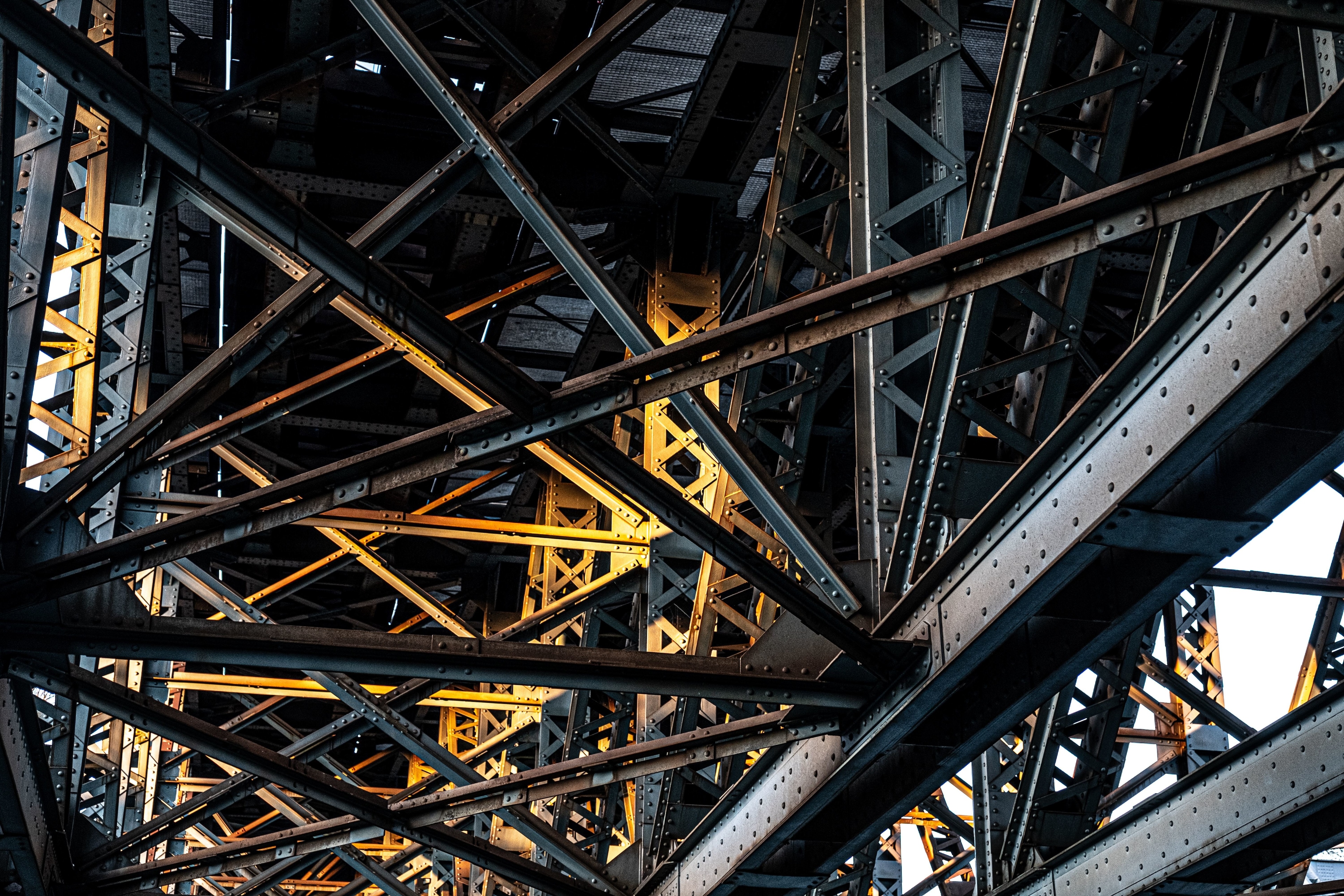 A detail of a steel structure, illustrating the need for more green steel