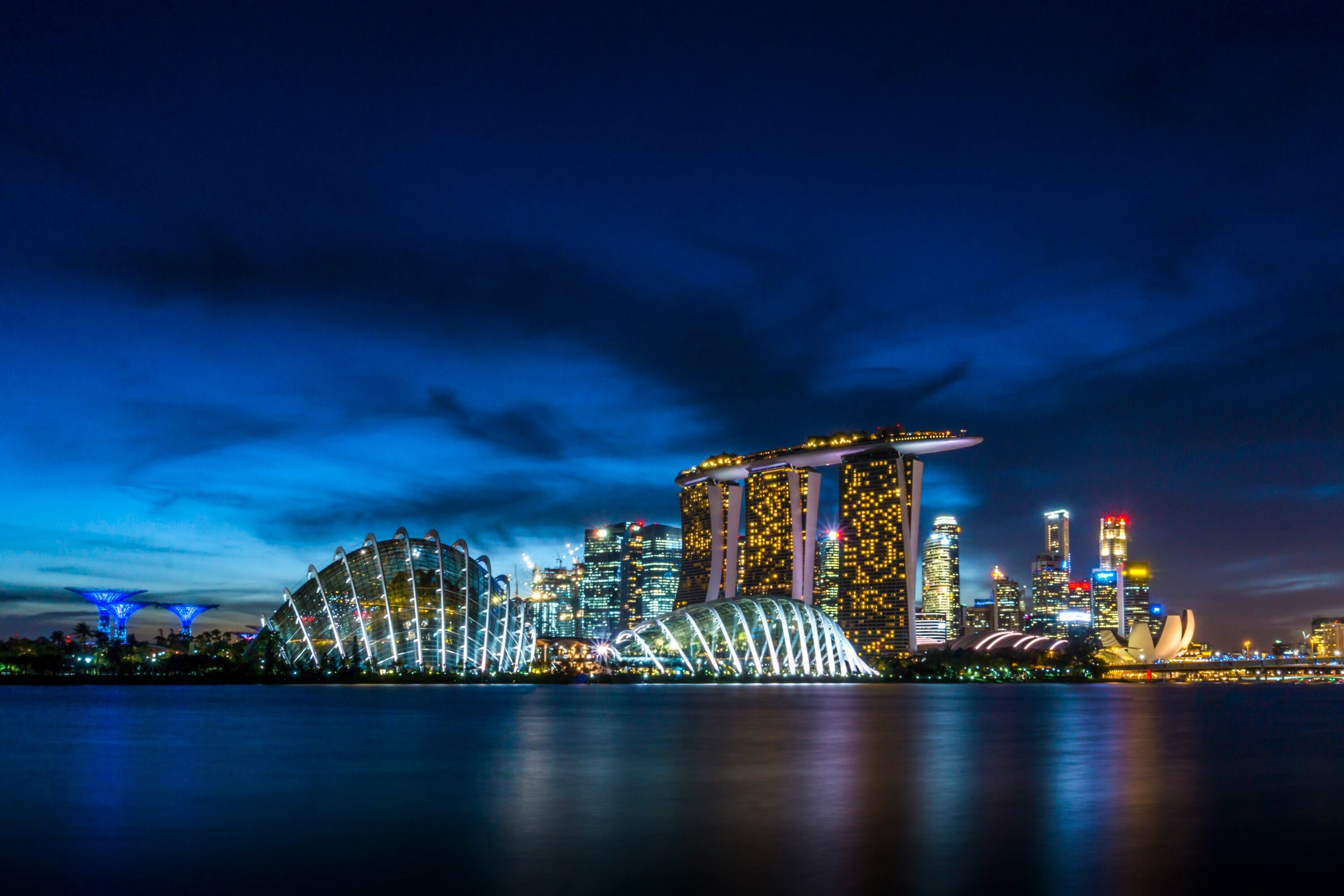 Singapore at night.
