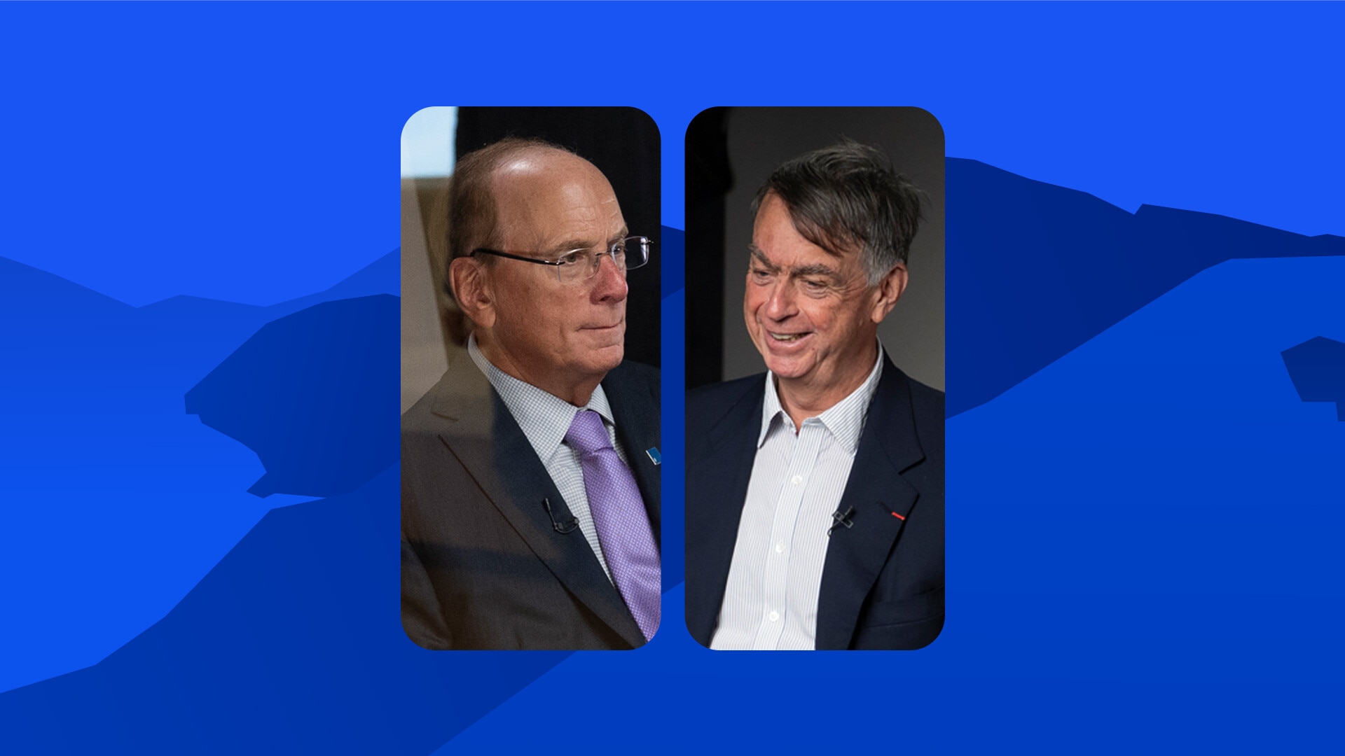 Larry Fink and André Hoffman at Davos 2026. 